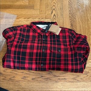 The North Face Red and Black Checkered Campshire  Shirt/ Jacket